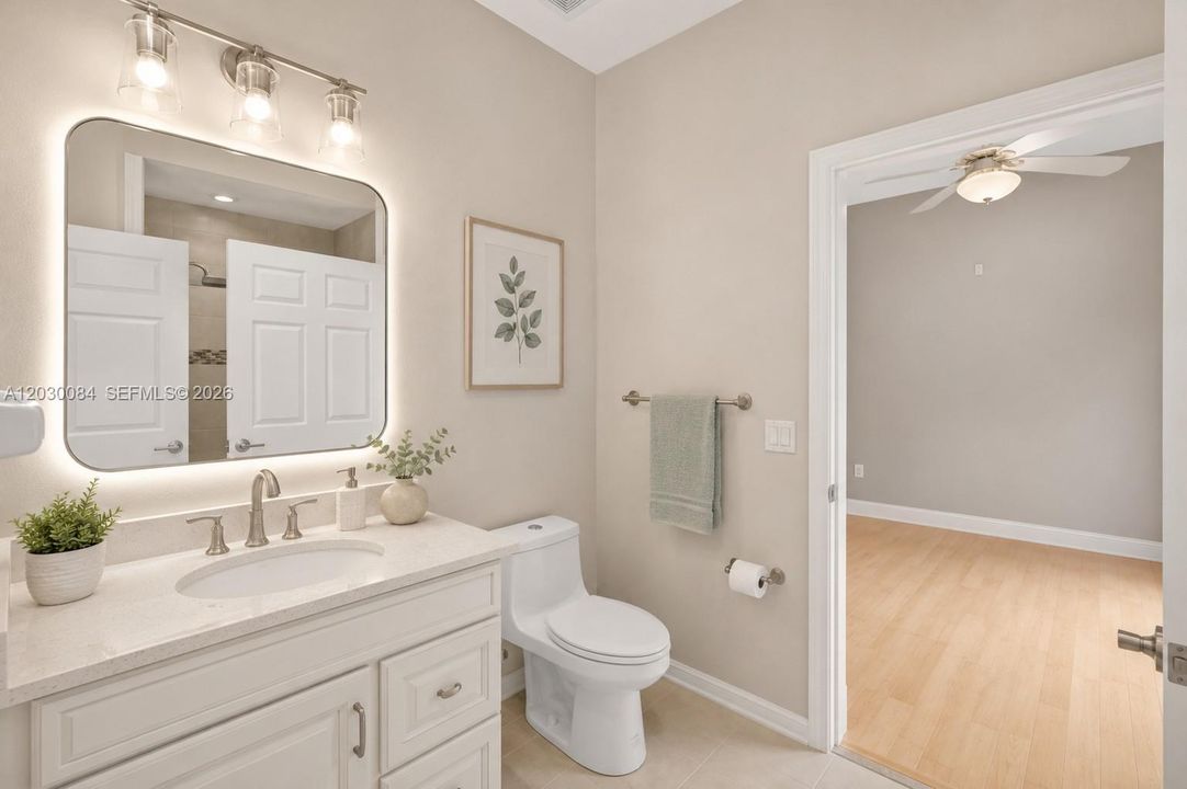 Guest bath virtual staging