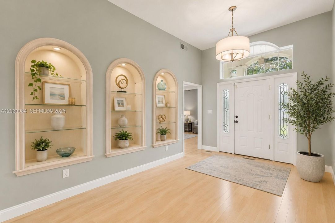Virtually staged entry