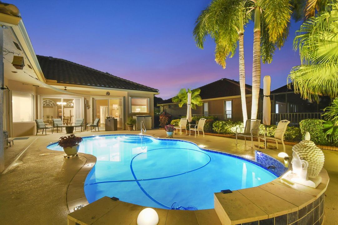 evening pool