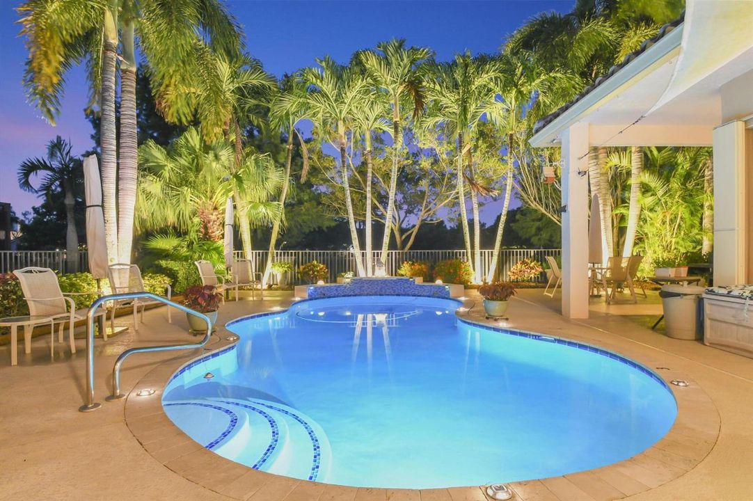 evening poolside