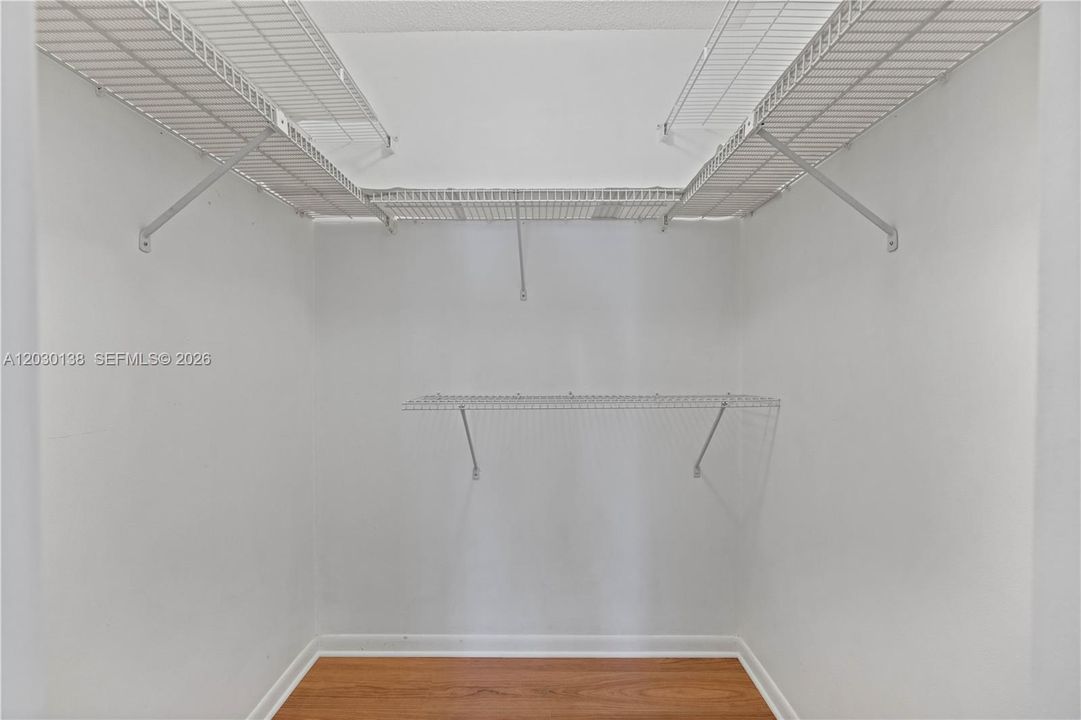 Double walk in closets
