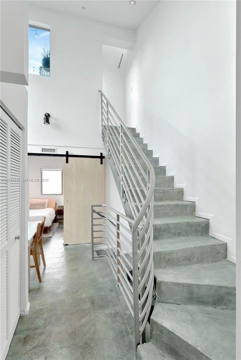 Stairs to the top terrace