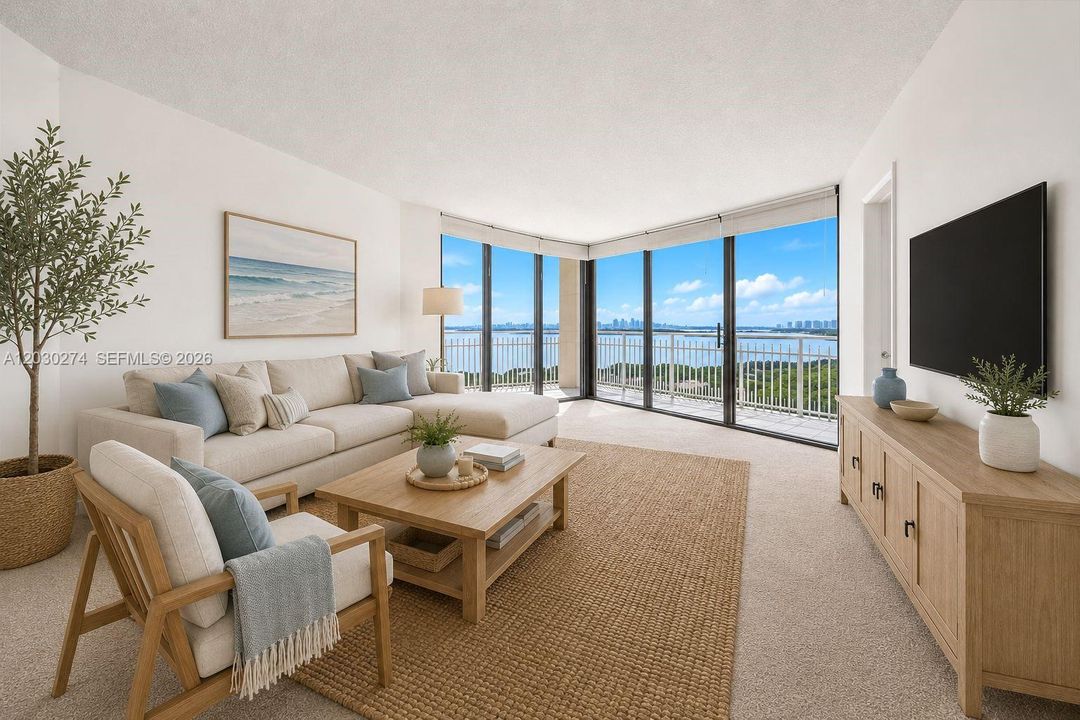 STAGED LIVING ROOM.