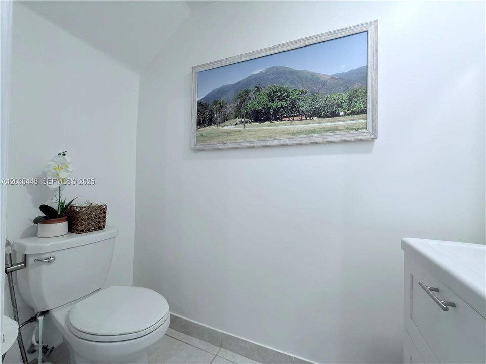 Half bathroom downstairs.