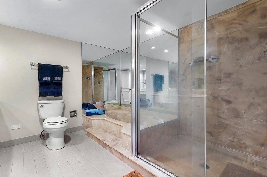 Separate tub and shower