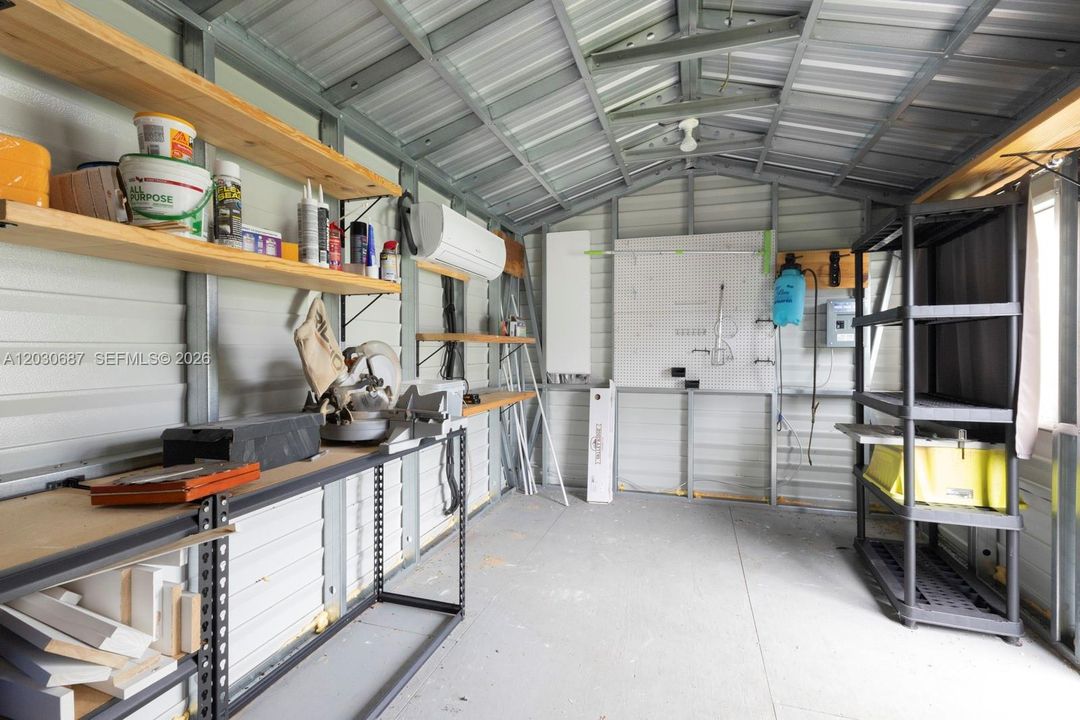 Exterior Shed with AC