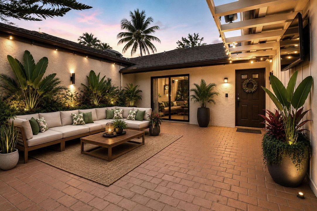 Courtyard twilight