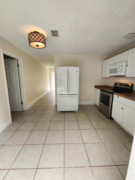 looking in from slider to kitchen