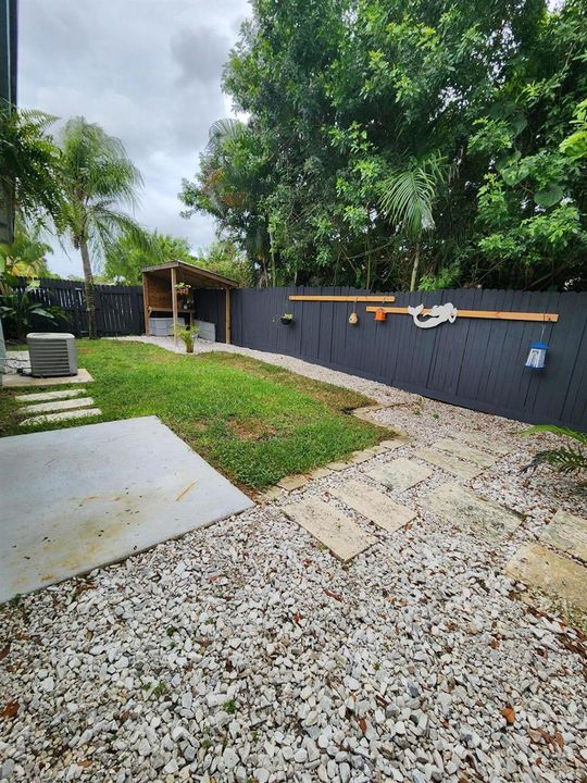 view from slider to yard