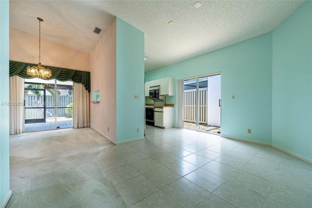 Kitchen Dining & Living Room