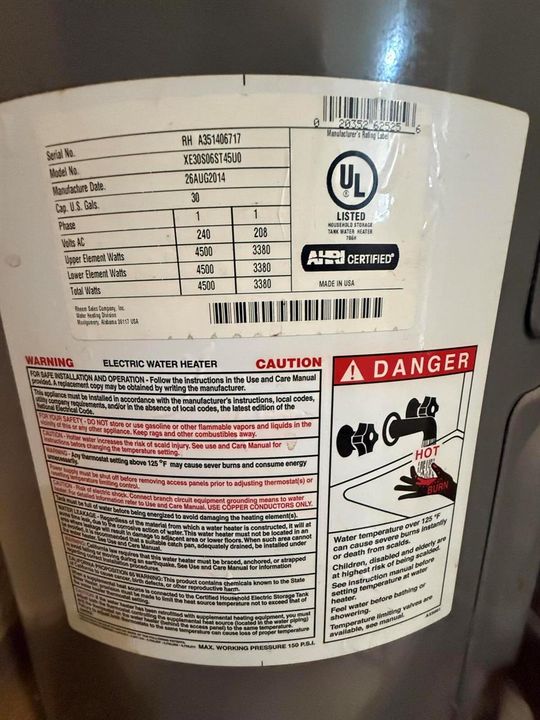 water heater info