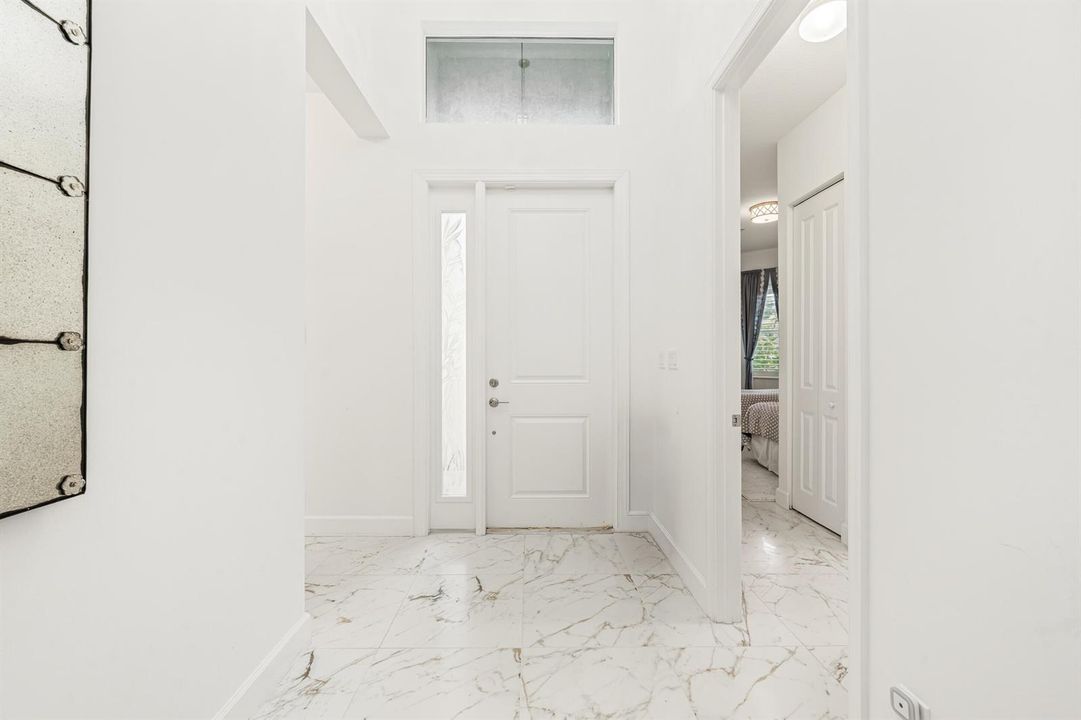 Grand foyer with soaring ceilings.