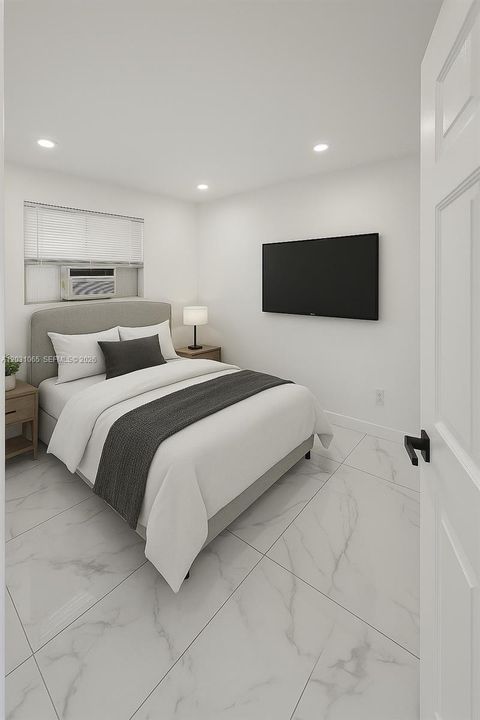 The unit is UNFURNISHED- This photo is VIRTUAL STAGED FOR VISUALIZATION