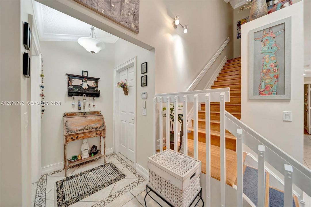 Gorgeous Bamboo flooring on stairs.