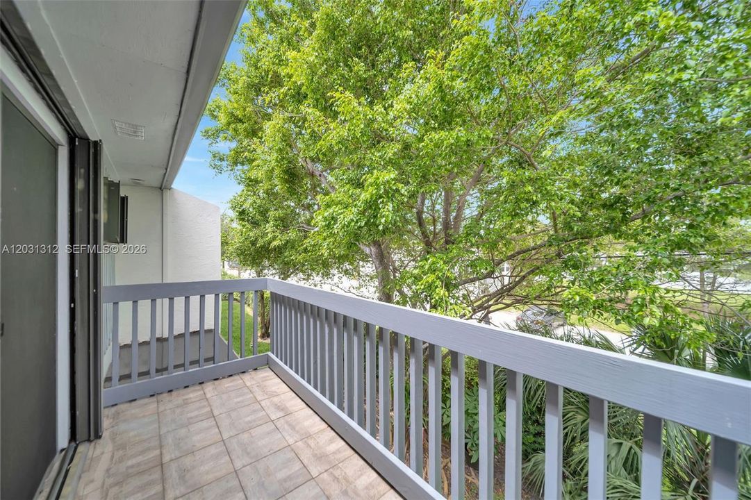 Balcony off of the Primary Bedroom
