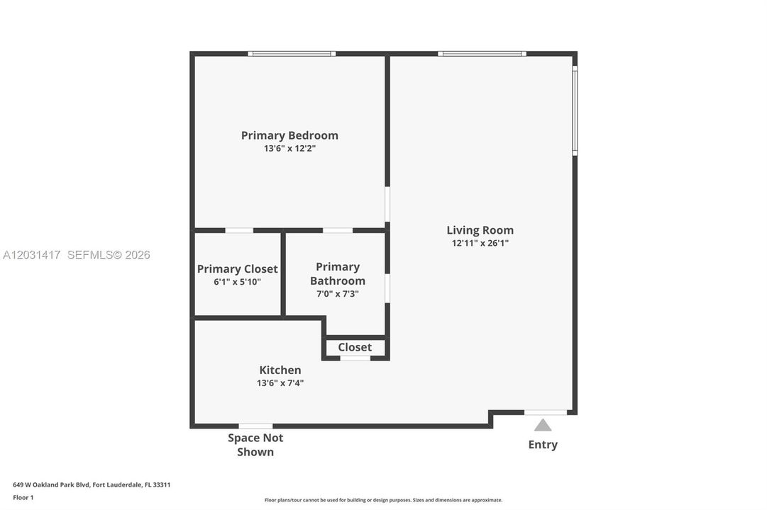 For Sale: $150,000 (1 beds, 1 baths, 709 Square Feet)