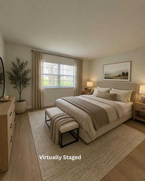 Virtually Stage Primary bedroomt