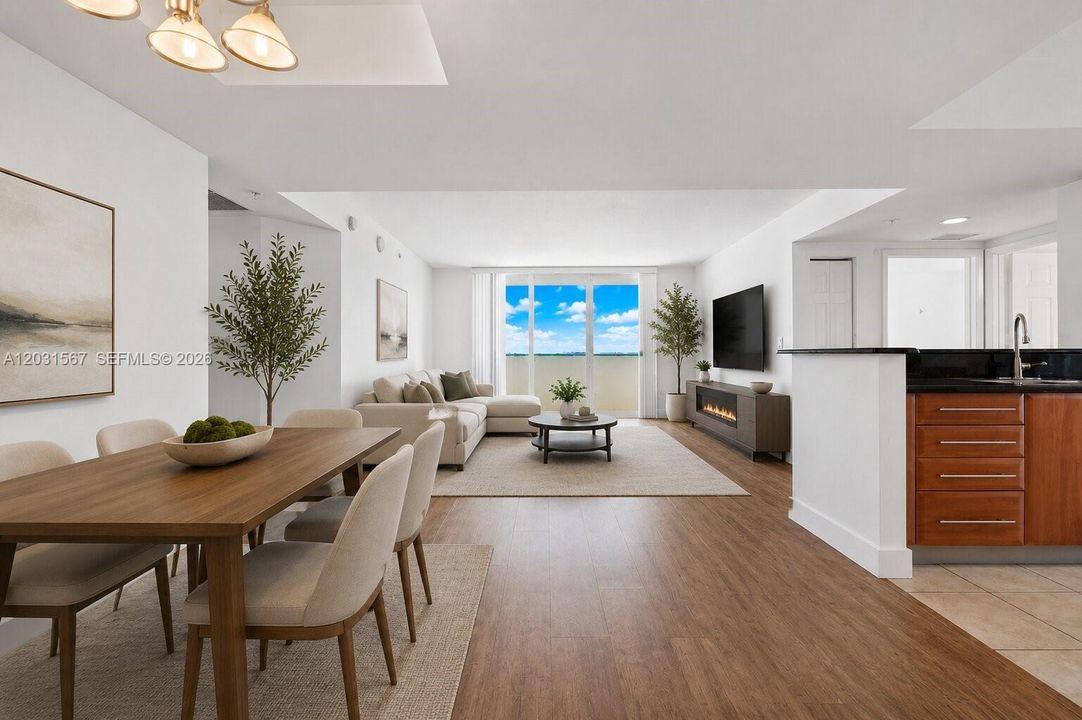 Staged Dining Area