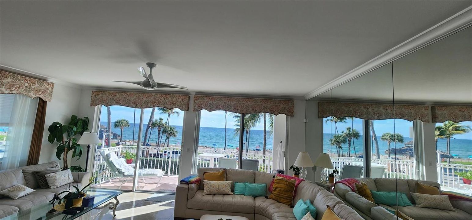 Ocean view from inside unit