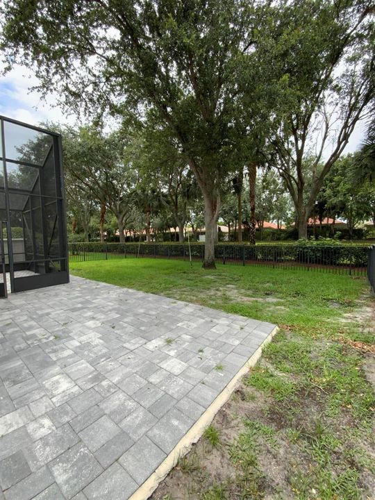 Pavered Backyard Area
