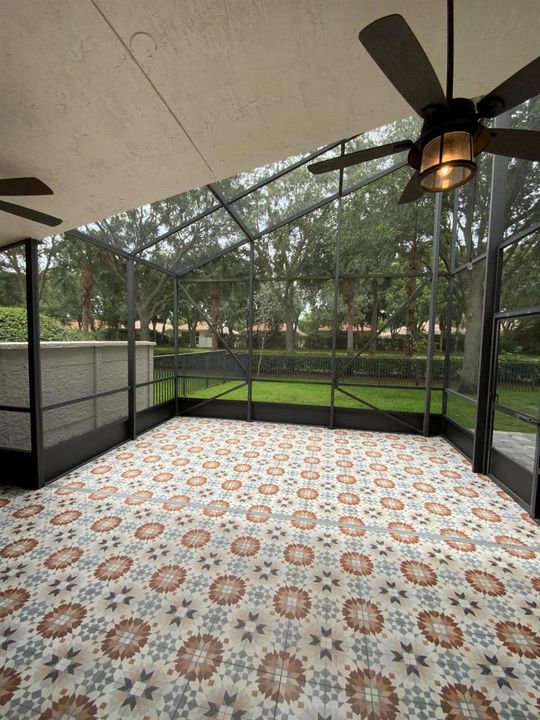 Tiled and Screened Patio