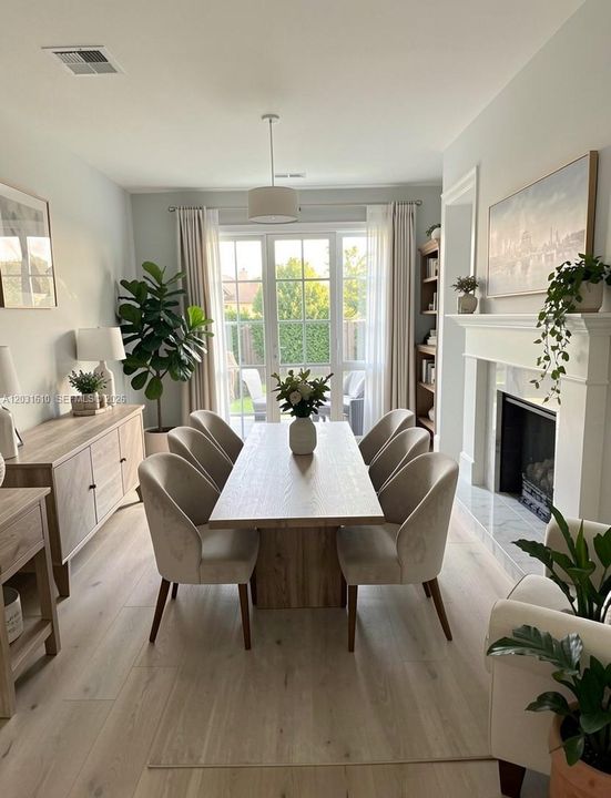 AI generated design idea not actual photo Dining room
