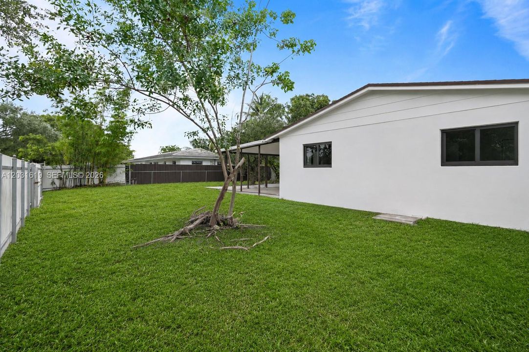backyard pictures enhaced to look like synthetic grass