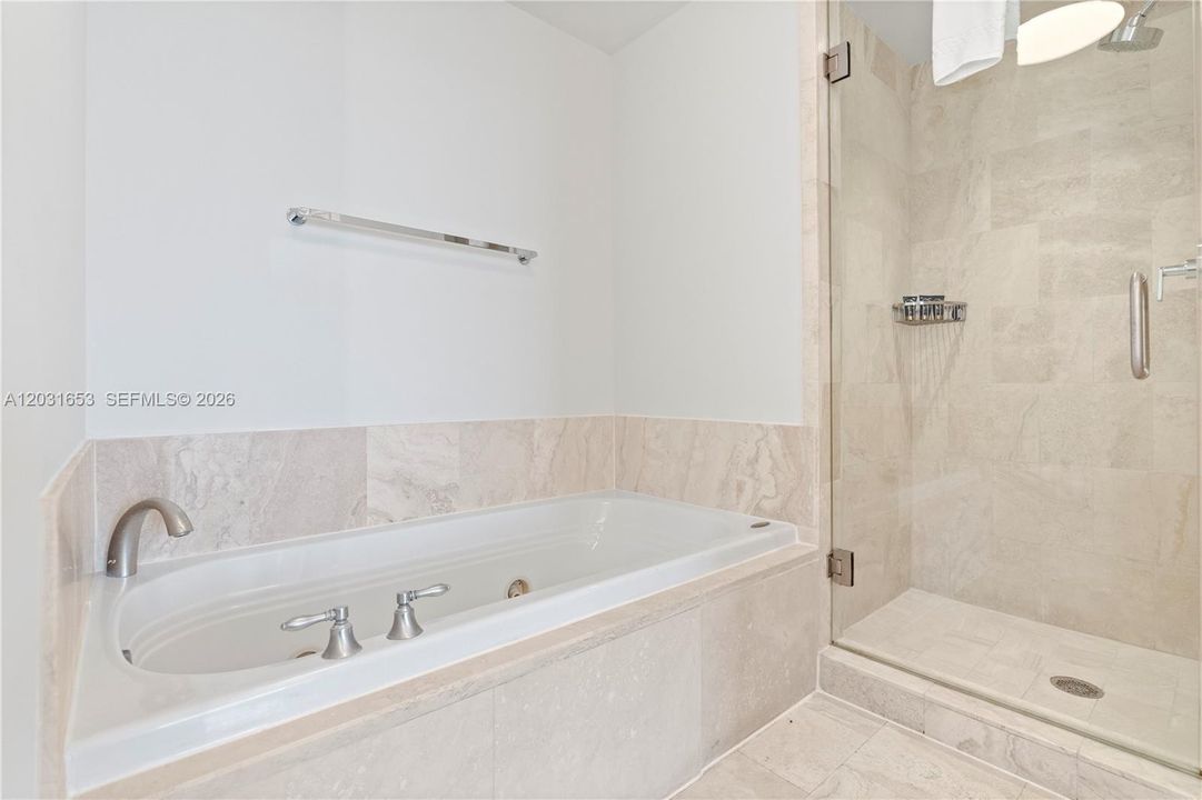 Primary bathroom/ jet tub & separate shower