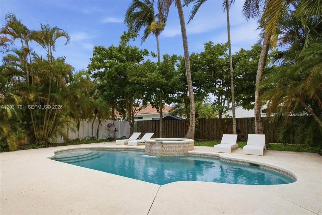 Pool Area Fenced for Privacy