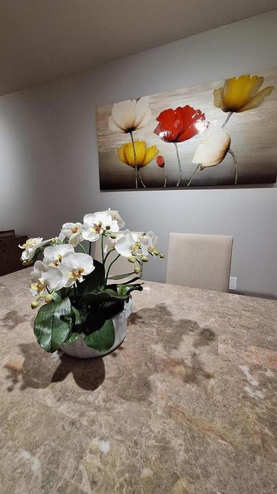 dining table closeup