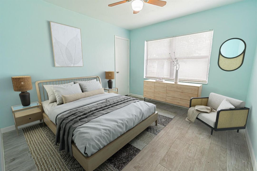 virtually staged - bedroom