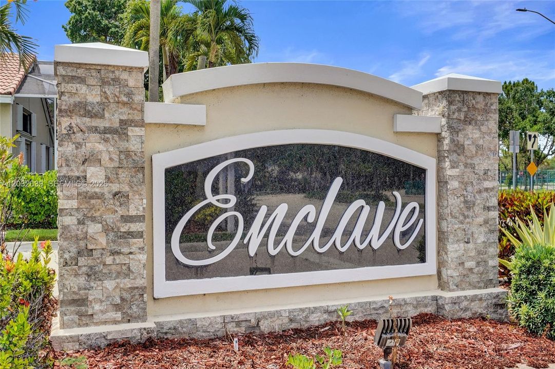 Gated Entrance to the Enclave in Coral Springs!