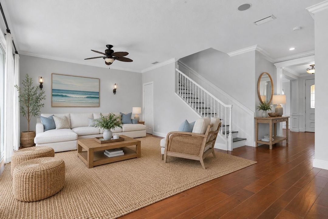 vitually staged living room