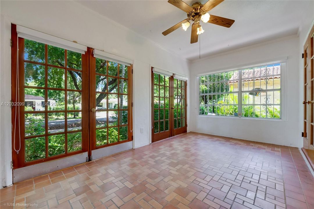 Additional room can be used for a sitting area or family room.