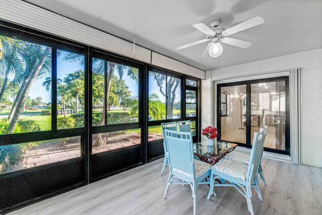 Enclosed Patio Overlooking Lake & Golf