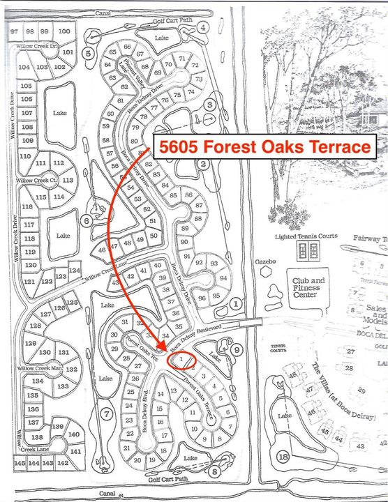 5605 Forest Oaks Terrace Location in Boc