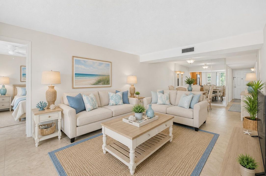 555 Banyan Tree Coastal Living Room Look