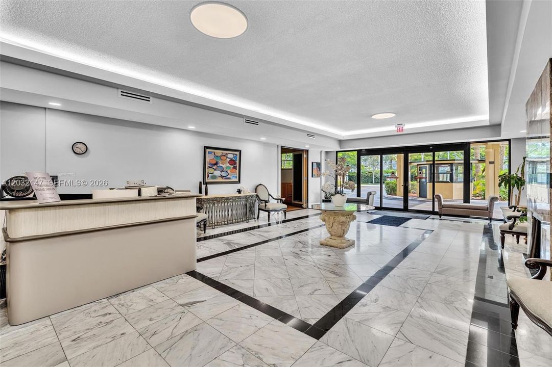 SECURITY DESK OFFERS SECURITY AND CONCIERGE SERVICES FOR THE RESIDENTS.