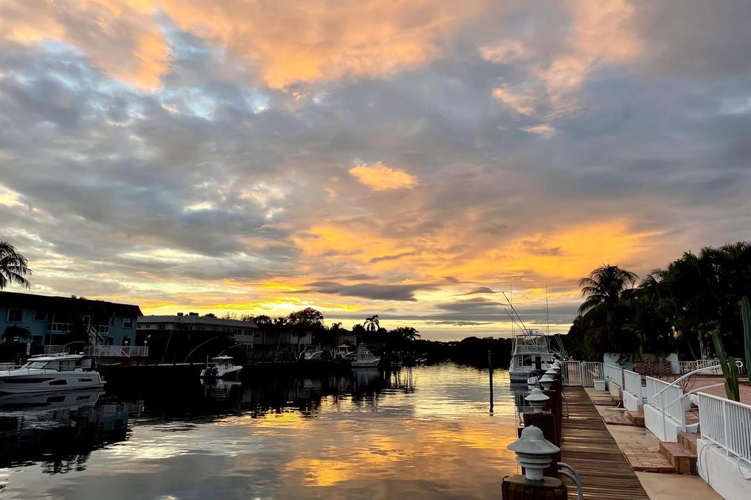 Sunset canal view