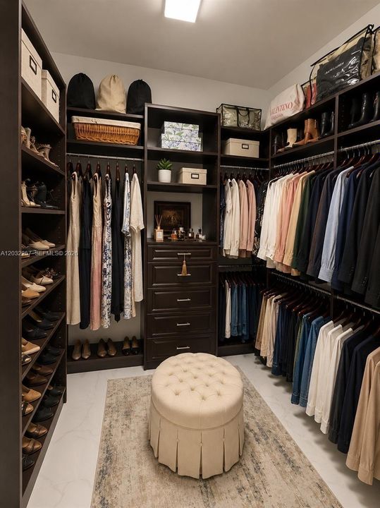 PRIMARY BEDROOM WALK IN CLOSET.
