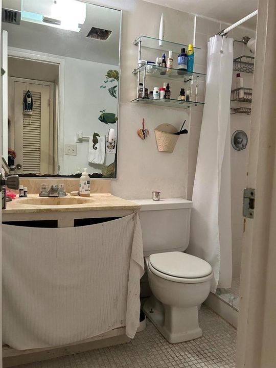 second bathroom has shower
