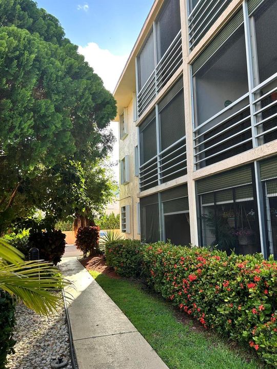 Patio side of apt 128