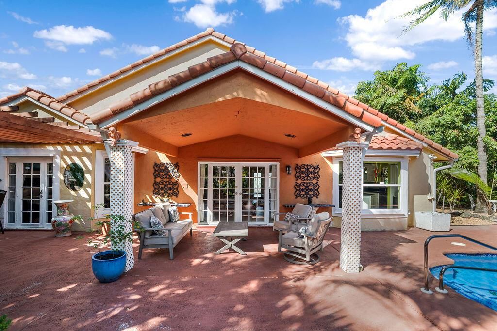 Covered patio.
