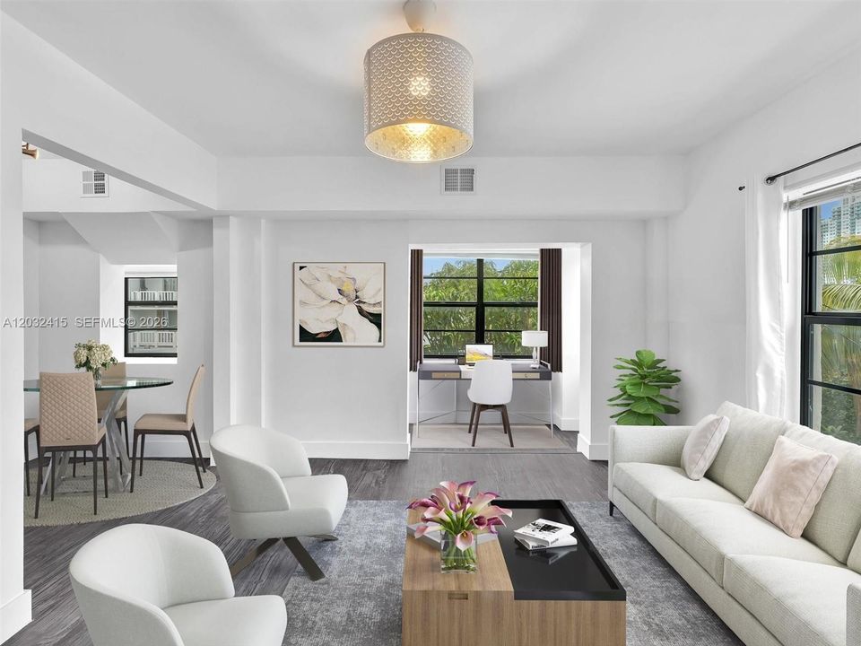 Virtually rendered furnitire and decor - Unit is delivered unfurnished