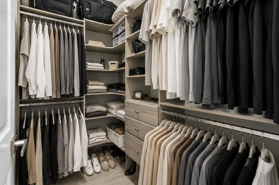 Primary Closet Staging