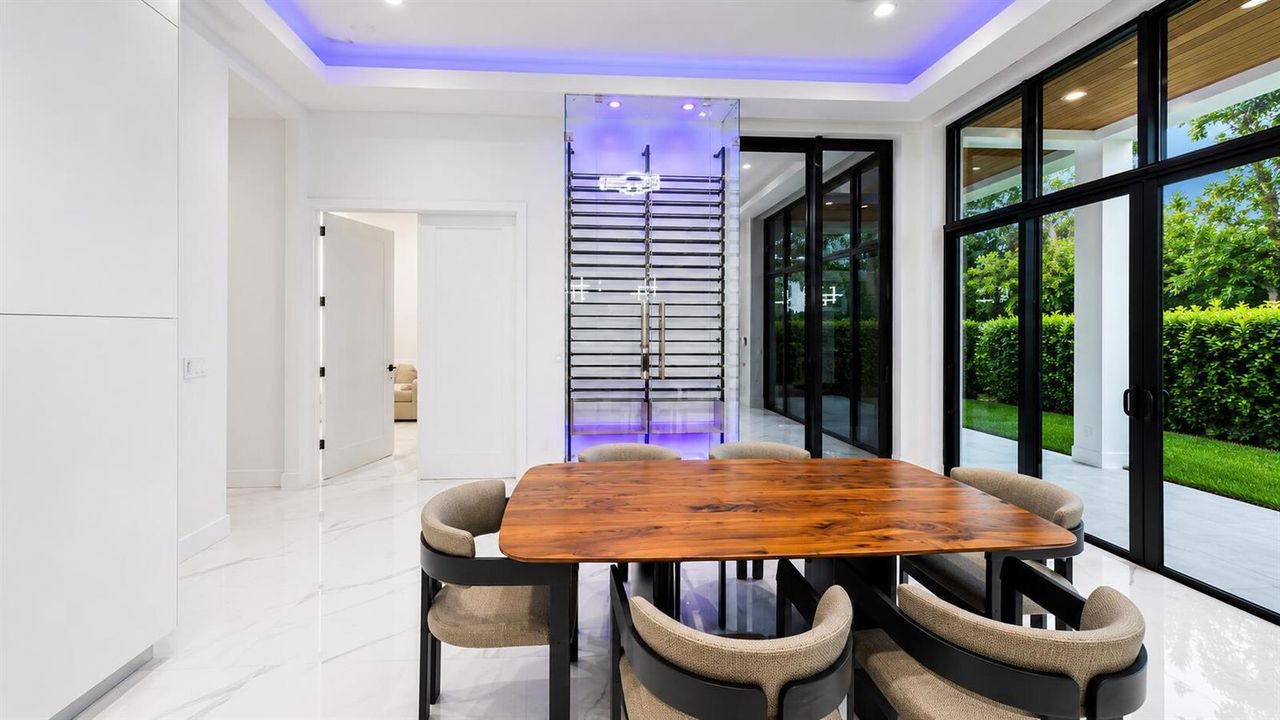 Temperature controlled wine cooler.