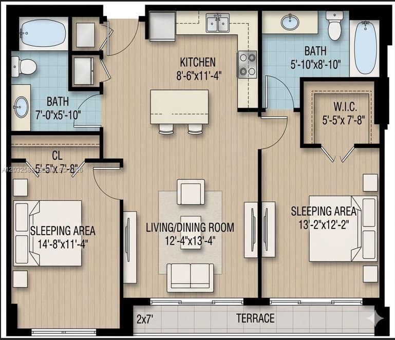 For Rent: $3,200 (2 beds, 2 baths, 1010 Square Feet)
