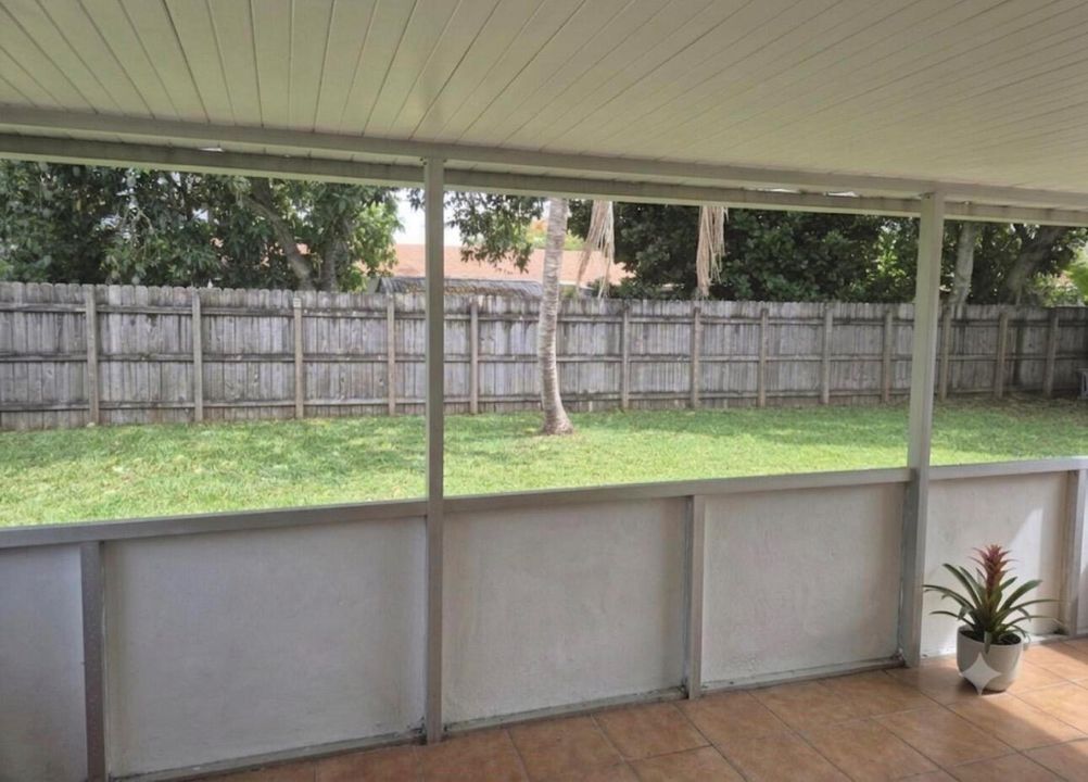 Enclosed patio
