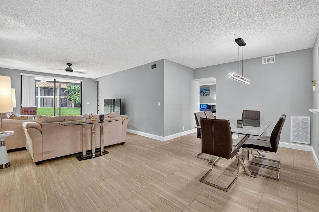 Dining and living areas