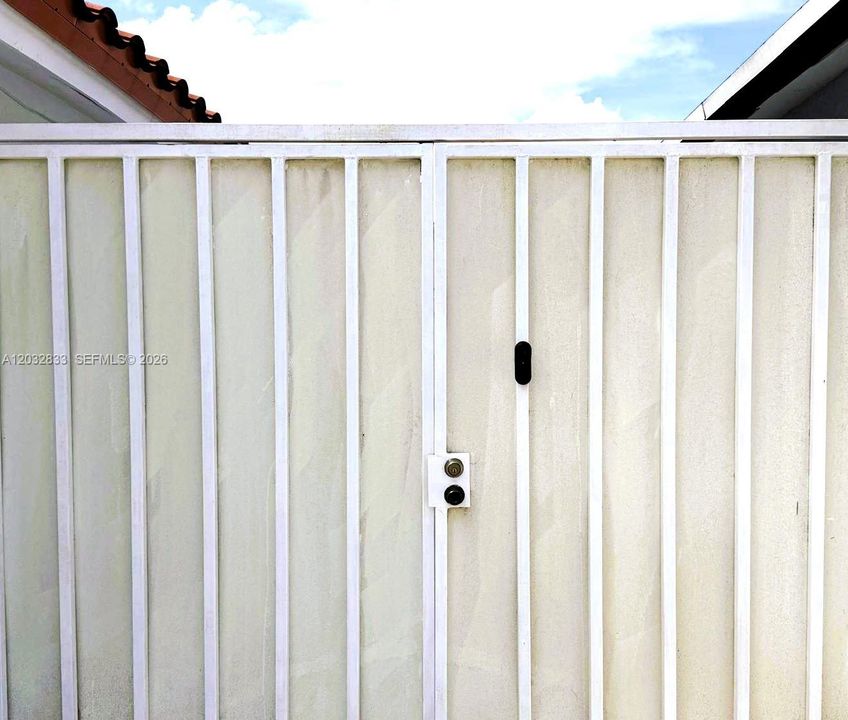 Private Gate with Doorbell/Camera
